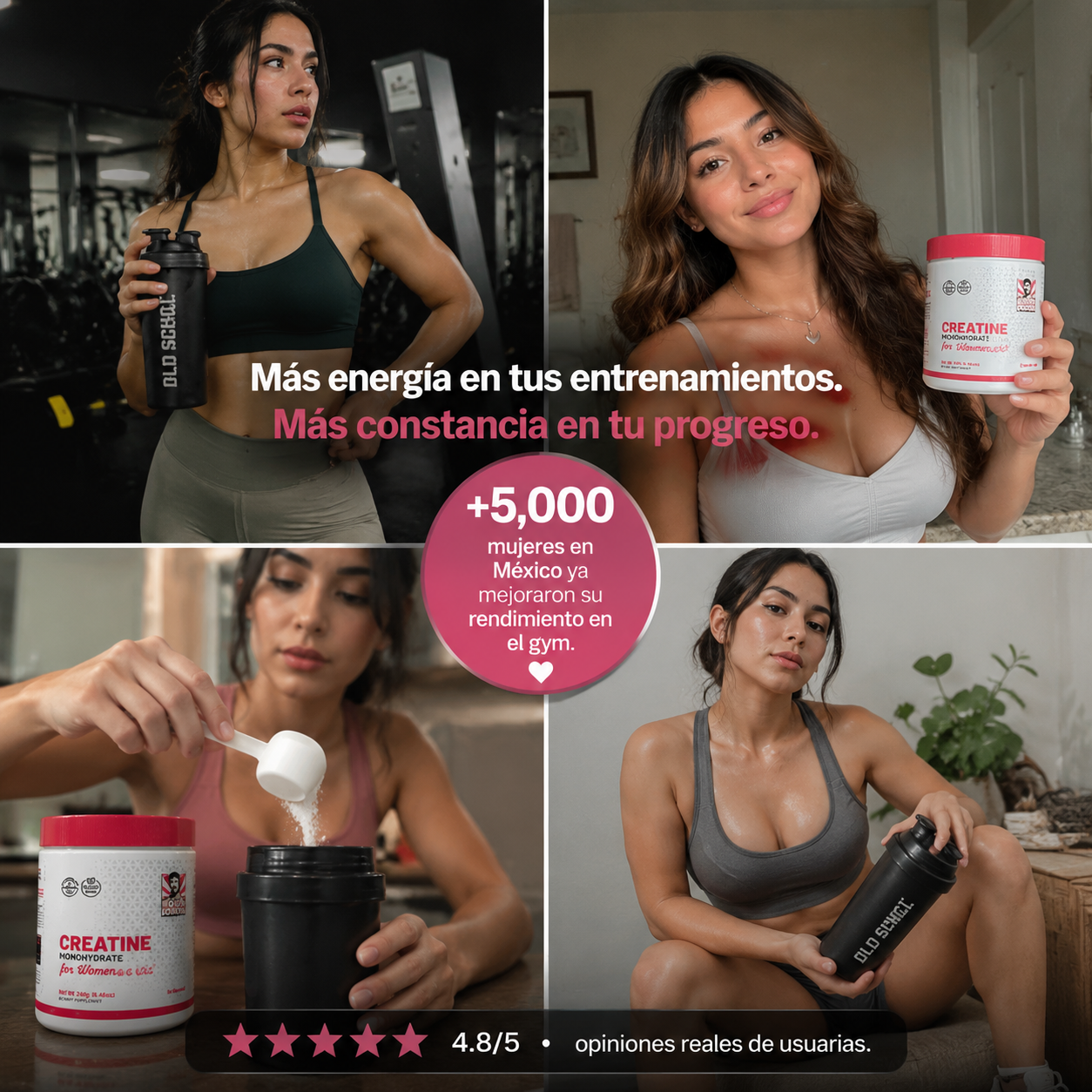 Creatina Old School: Fuerza y definición 🍑