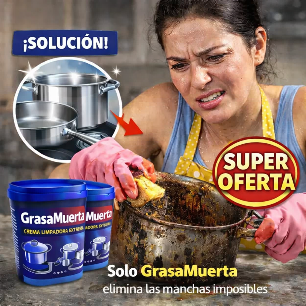 ¡Promocion Grasamuerta! - Pasta Quita Grasa Profunda de Ollas y Utensilios