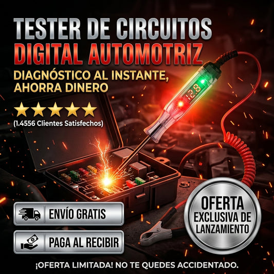 Probador Automotriz Digital: Detecta Fallas Eléctricas en Segundos y Ahorra Dinero en Mecánicos (3V-36V)