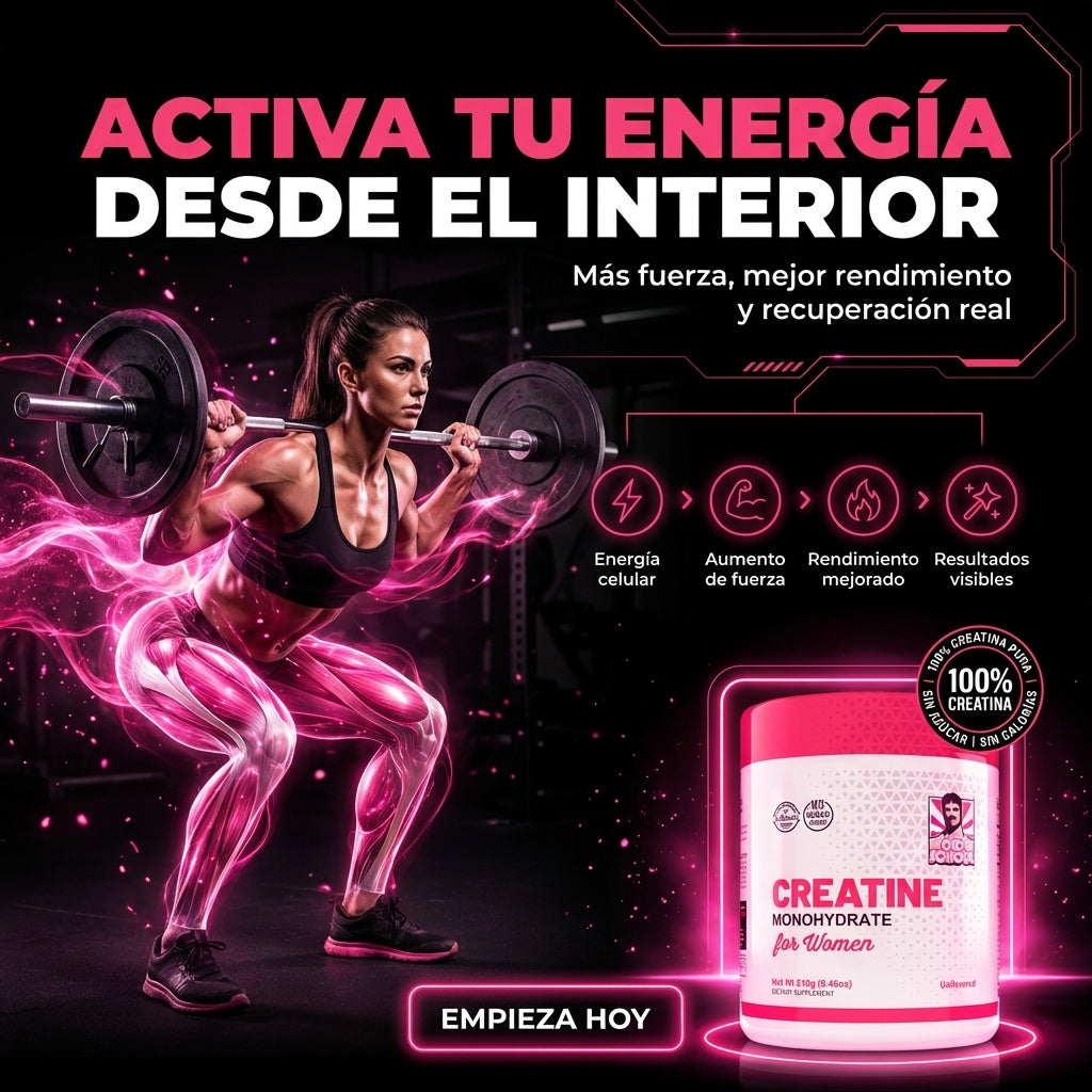 Creatina Monohidratada para Mujeres – Más Fuerza, Energía y Recuperación Muscular Rápida