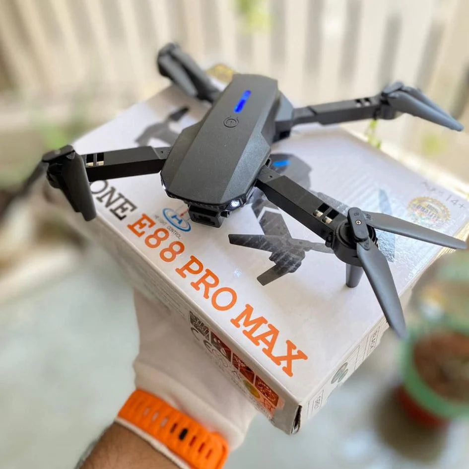 DRON E88 Pro Max – El dron que graba tus mejores momentos en HD desde el primer vuelo.