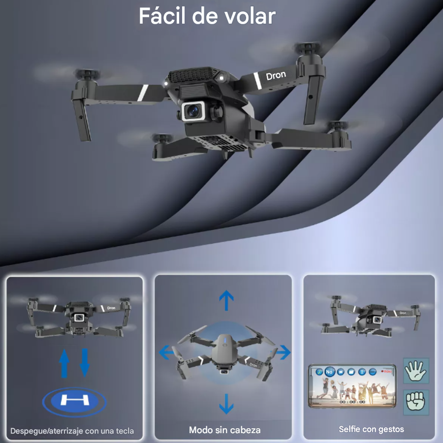 DRON E88 Pro Max – El dron que graba tus mejores momentos en HD desde el primer vuelo.