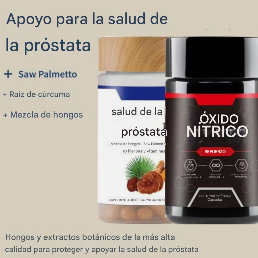 Oxido Nitrico + Prostata - Recupera tu Potencia y Salud Prostática